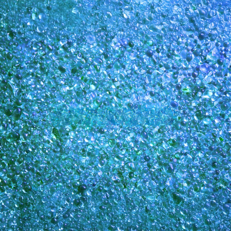 Glass pebble light blue clear (kg)