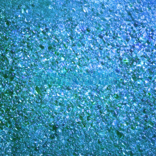Glass pebble light blue clear  (kg)