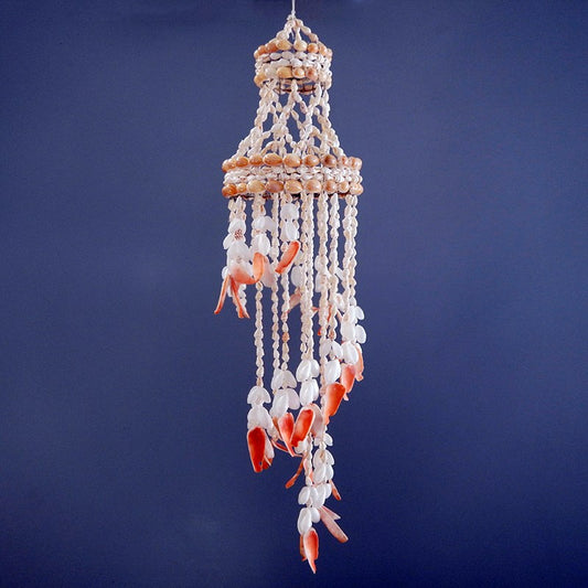 Chandelier spiral white nassa bubble redlip