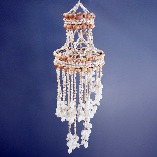 Chandelier spiral white nassa bubble