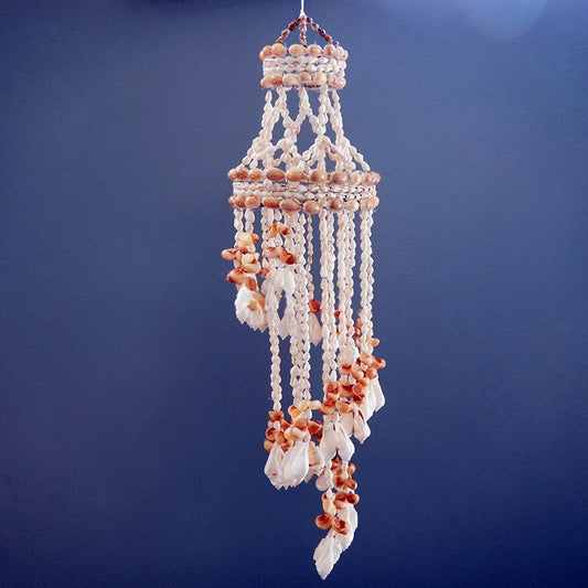 Chandelier spiral white nassa gold moon white chulla