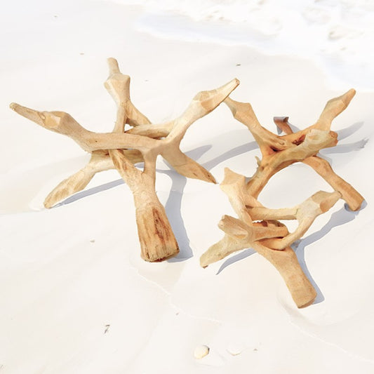 Wooden cobra stand bleached 3 leg