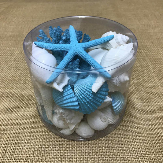 Coral cylinder - Aqua and white