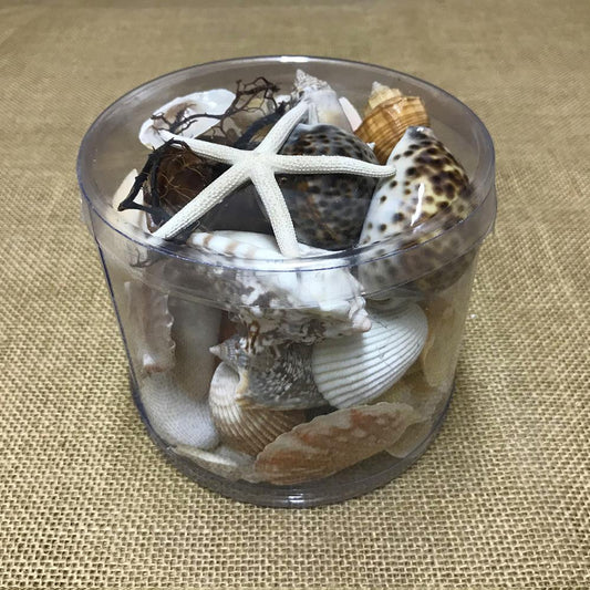 Shell cylinder - Black, tan, cream and white