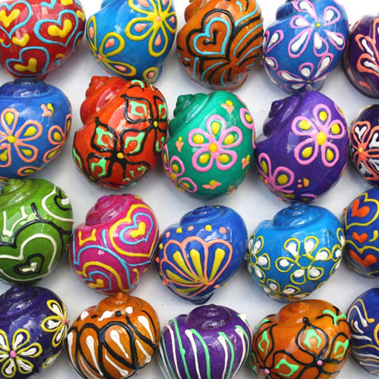 Pet crab shells painted fancy