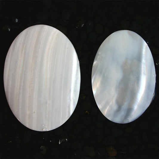 Mussel white pearl oval