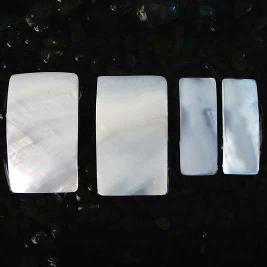 Mussel white pearl rectangle
