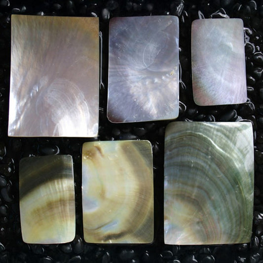 Blacklip pearled rectangle