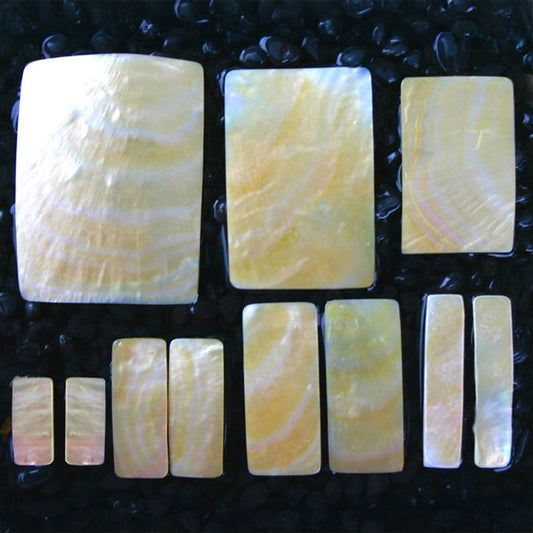 Goldlip pearled rectangle