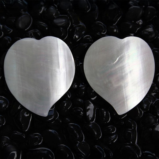 Nautilus pearl heart shape pair