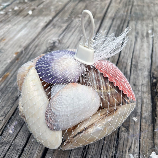 Net shell pack with natural shells