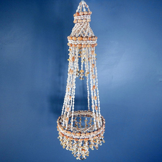 Planter sloped sides white nassa and cream nerite