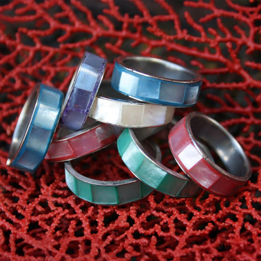 Shell band ring wide