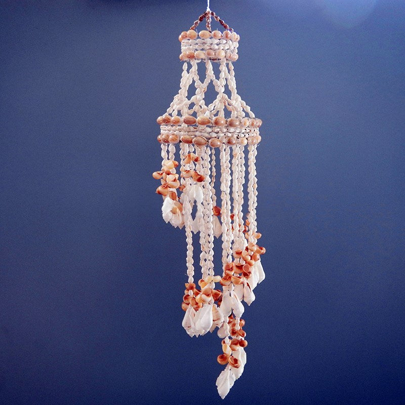 Chandelier spiral white nassa gold moon white chulla