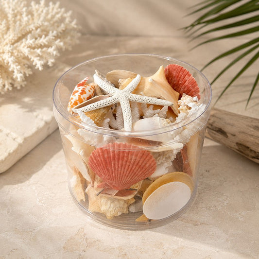 Coral cylinder - Cream, orange, peach and tan