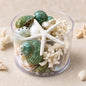Coral cylinder - jade green, pearl and white