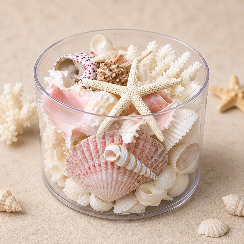 Coral cylinder - Pink and white