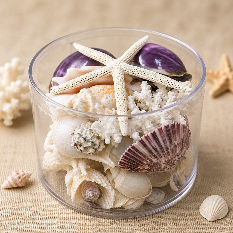 Coral cylinder - Purple and white