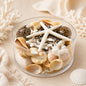 Coral cylinder - Black, tan, cream and white