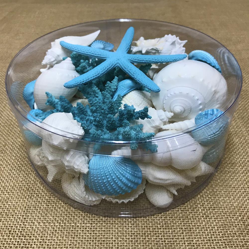 Coral cylinder - Aqua and white