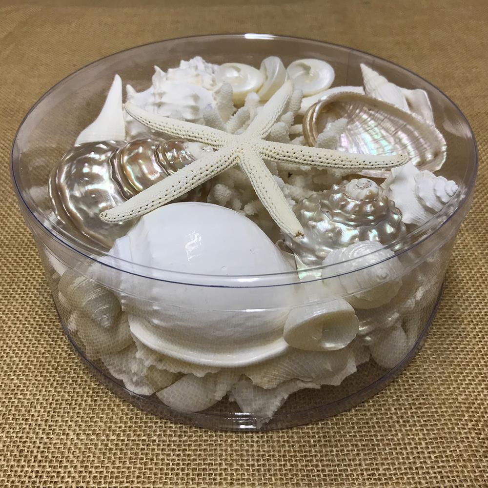 Coral cylinder - White and pearl