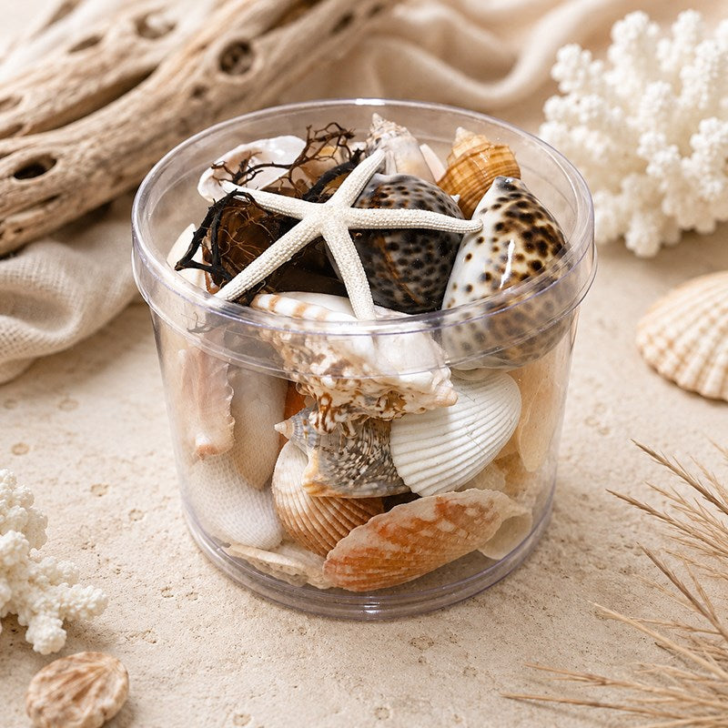 Shell cylinder - Black, tan, cream and white