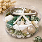 Shell cylinder - green, white and pearl