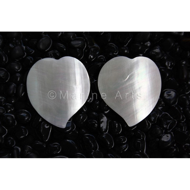 Nautilus pearl heart shape pair