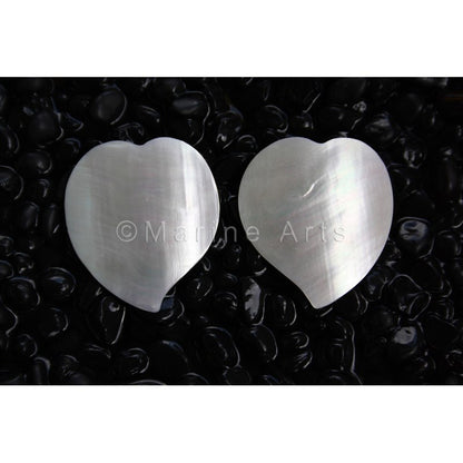 Nautilus pearl heart shape pair