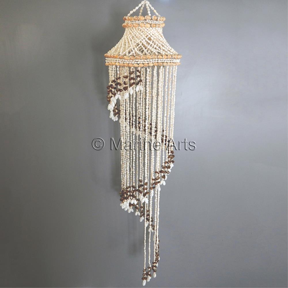 Chandelier spiral white nassa bubble black communis