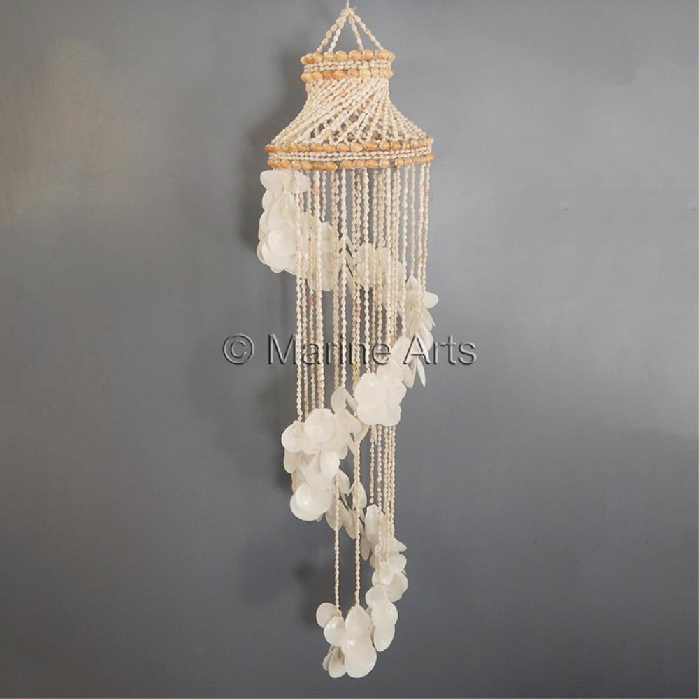 Chandelier spiral white nassa white pecten amusium