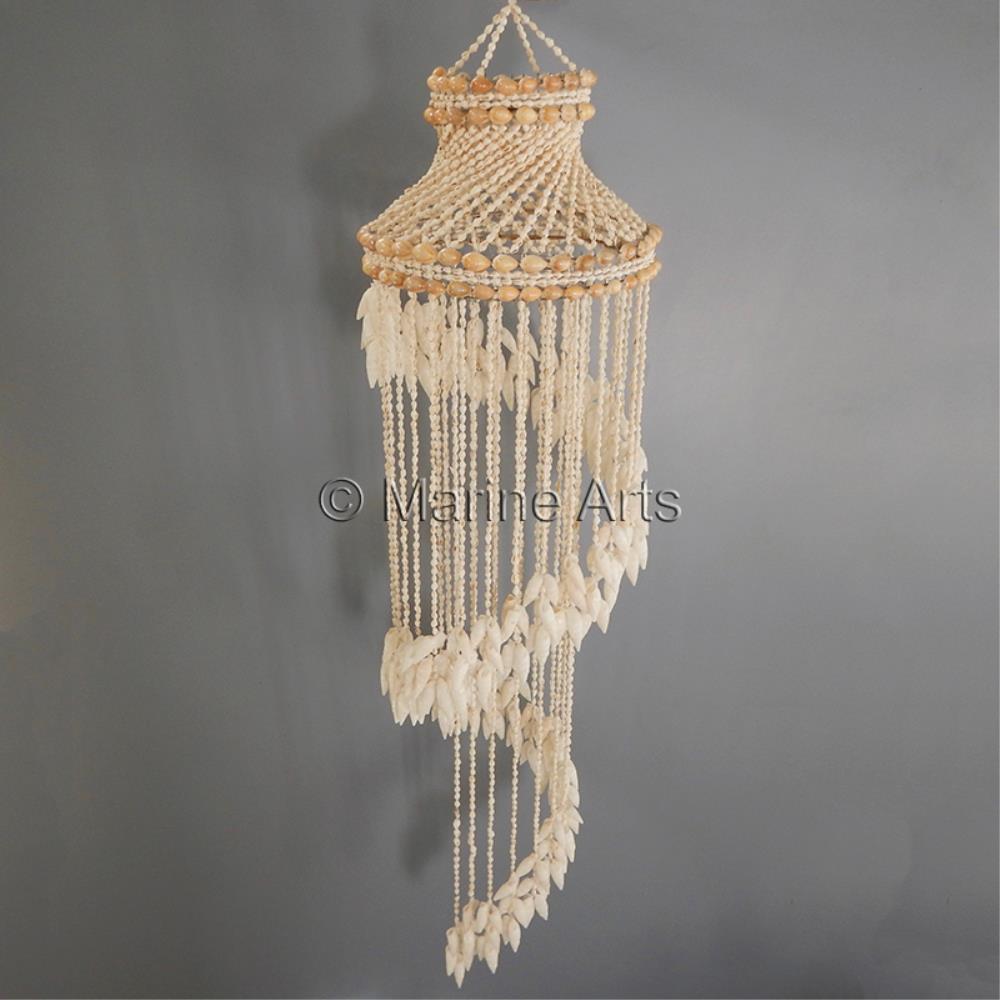 Chandelier spiral white nassa vertagus