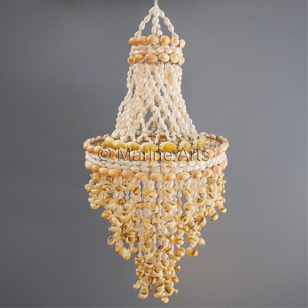 Chandelier tier white nassa cream communis